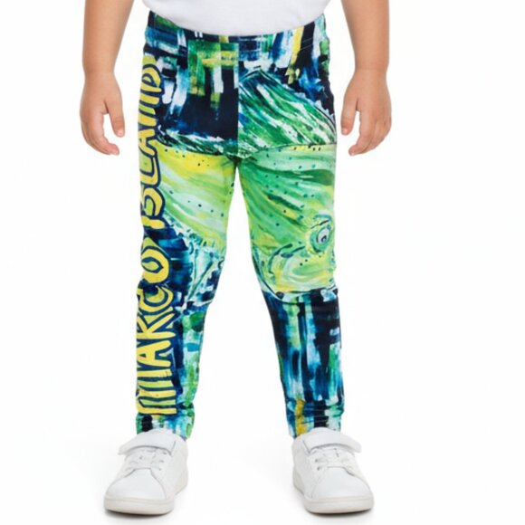 NWT adorable UPF 50 toddler size 2T leggings Tropical Mahi - Picture 3 of 7